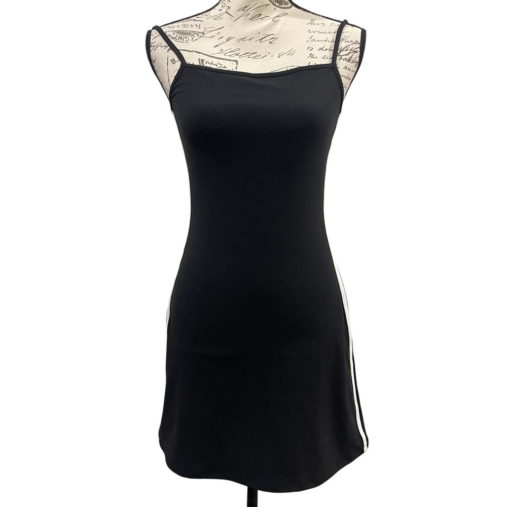 Wild Fable Mini Dress Women S Black ButterBliss Sporty Side Stripe Cami Slim Y2K